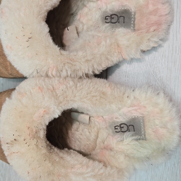 UGG Australia Women Suede Shearling Slippers Slip On Slide Sz 6 - Picture 7 of 10